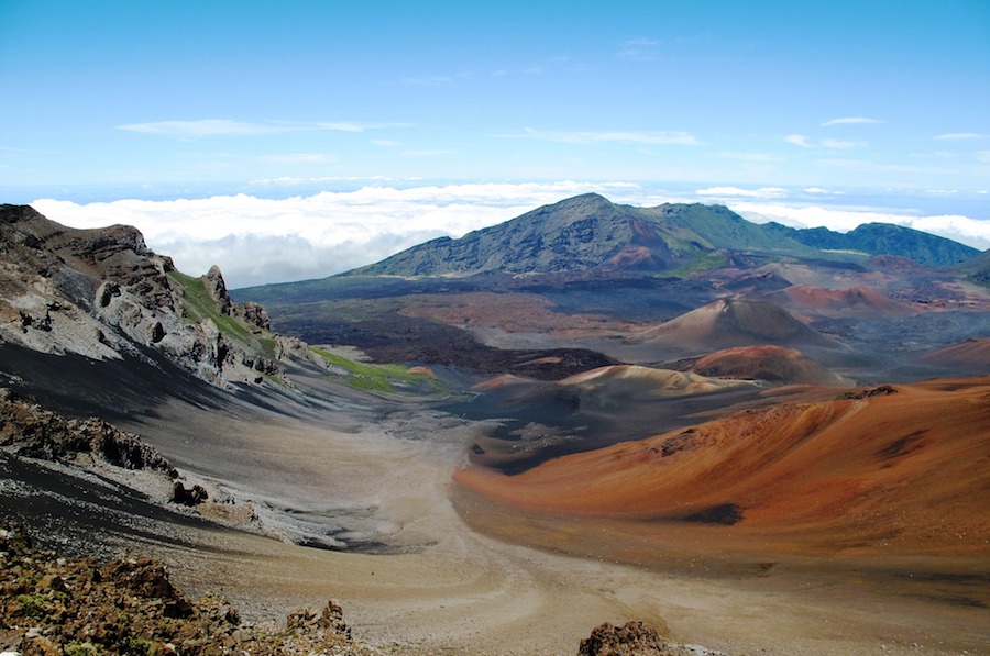 lookinginto the Haleakala crater